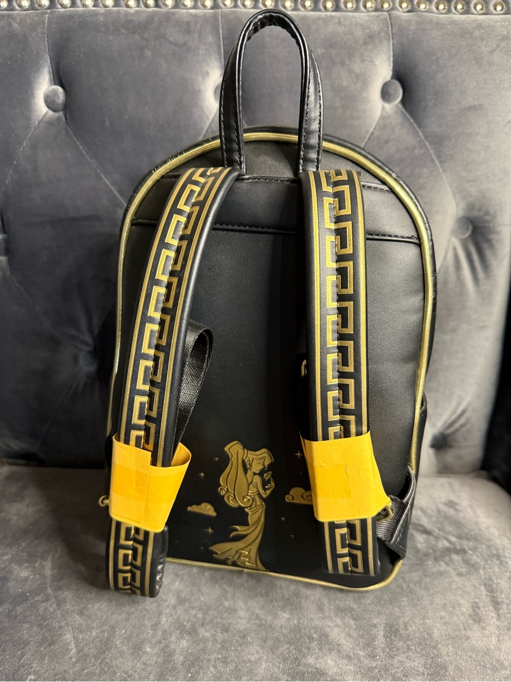 Disney Black and Gold Zodiac Mini Backpack by Loungefly - Picture 5 of 16